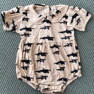 Kate Quinn Cream Orca Print Bubble  Bodysuit